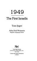 Copertina  1949, the first Israelis