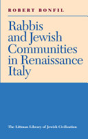 Copertina  Rabbis and Jewish communities in Renaissance Italy
