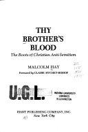 Copertina  Thy brother's blood : the roots of christian anti-semitism