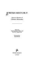 Copertina  Jewish history : essays in honour of Chimen Abramsky