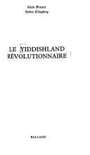 Copertina  Yiddishland revolutionnaire