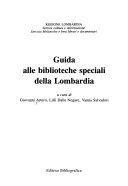 Copertina  Guida alle biblioteche speciali della Lombardia