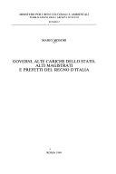 Copertina  Governi, alte cariche dello Stato, alti magistrati e prefetti del Regno d'Italia