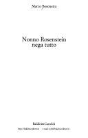 Copertina  Nonno Rosenstein nega tutto