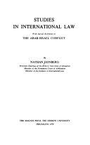 Copertina  Studies in international law : with special reference to the Arab-Israel conflict